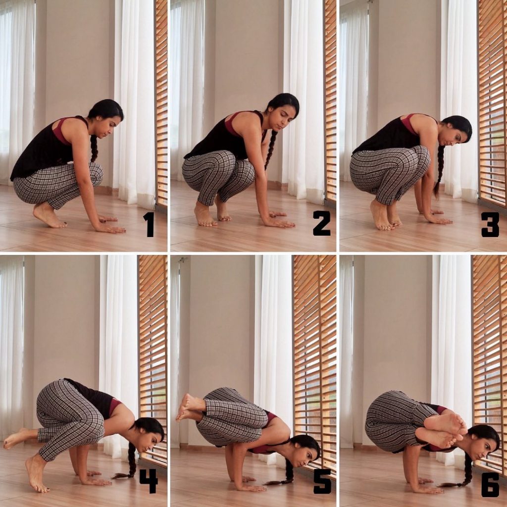 Method of doing Parsva Bakasana