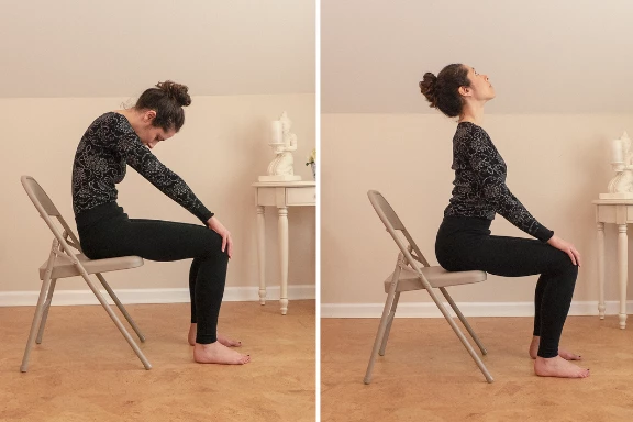 Simple Yoga Stretches for Office Workers at Desk