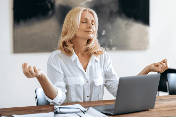 Simple Yoga Stretches for Office Workers at Desk